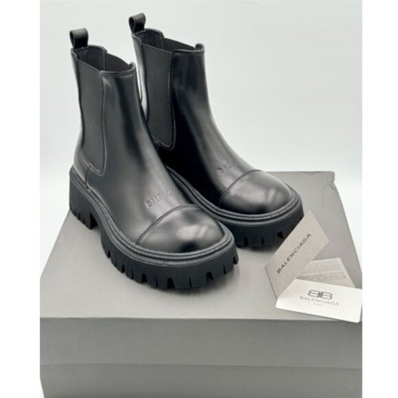 EUC-Balenciaga Women's Tractor 20mm Boot in Black - Sz 39 - Picture 1 of 11